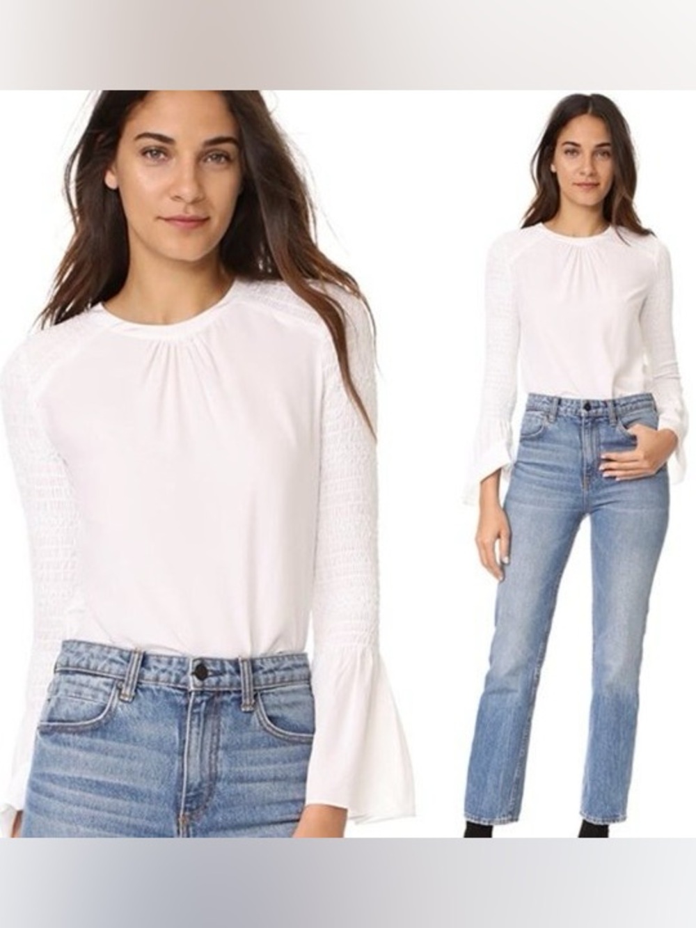 A.L.C Sidra Smocked Blouse MSRP$345